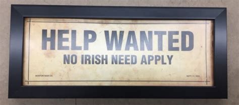 authentic no irish need apply sign for sale